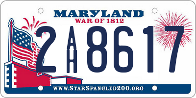 MD license plate 2AH8617