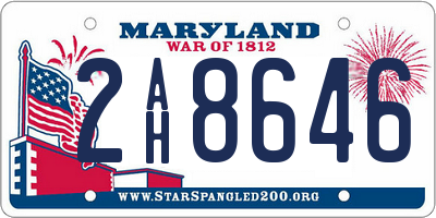 MD license plate 2AH8646