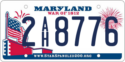 MD license plate 2AH8776