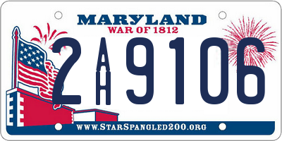 MD license plate 2AH9106