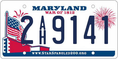 MD license plate 2AH9141