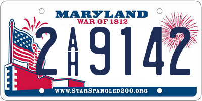MD license plate 2AH9142
