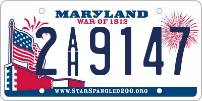 MD license plate 2AH9147