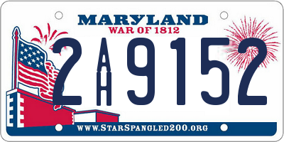 MD license plate 2AH9152