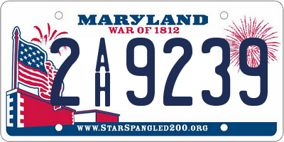 MD license plate 2AH9239