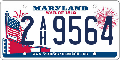MD license plate 2AH9564