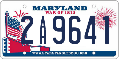 MD license plate 2AH9641
