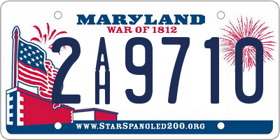 MD license plate 2AH9710