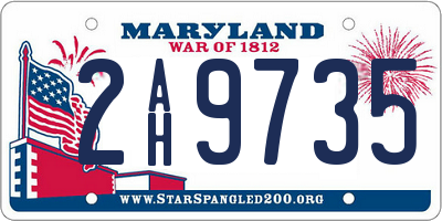 MD license plate 2AH9735