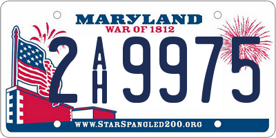 MD license plate 2AH9975