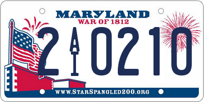 MD license plate 2AI0210