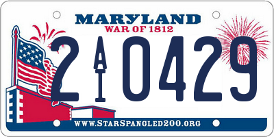 MD license plate 2AI0429