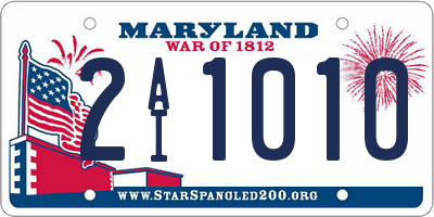 MD license plate 2AI1010