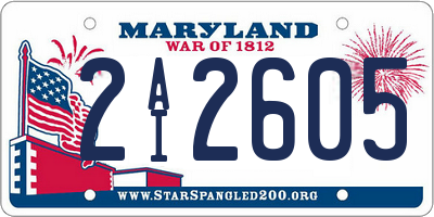 MD license plate 2AI2605