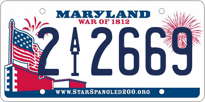 MD license plate 2AI2669