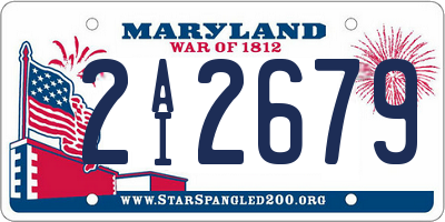 MD license plate 2AI2679