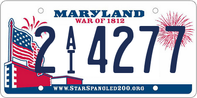MD license plate 2AI4277