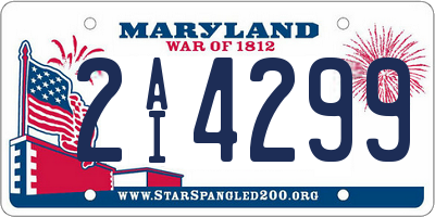 MD license plate 2AI4299