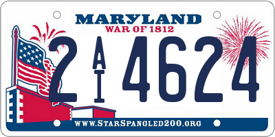 MD license plate 2AI4624