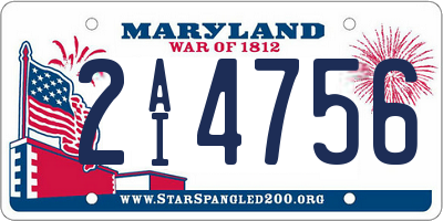 MD license plate 2AI4756