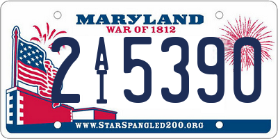 MD license plate 2AI5390