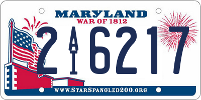 MD license plate 2AI6217