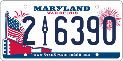 MD license plate 2AI6390