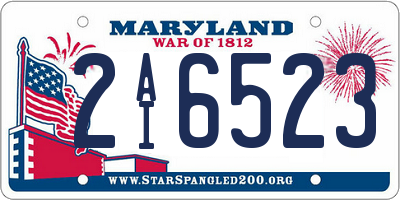 MD license plate 2AI6523