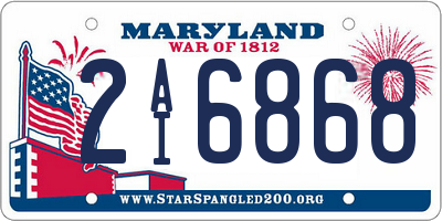 MD license plate 2AI6868