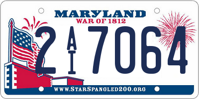 MD license plate 2AI7064