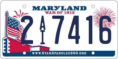 MD license plate 2AI7416