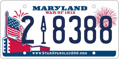 MD license plate 2AI8388