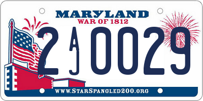 MD license plate 2AJ0029