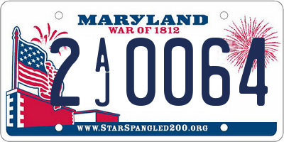 MD license plate 2AJ0064