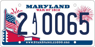 MD license plate 2AJ0065