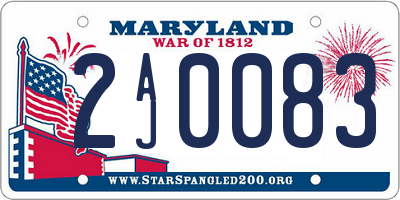 MD license plate 2AJ0083