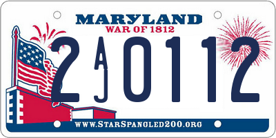 MD license plate 2AJ0112