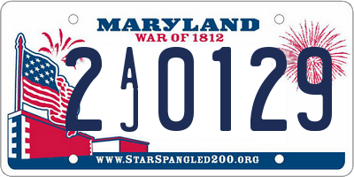 MD license plate 2AJ0129