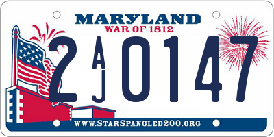 MD license plate 2AJ0147