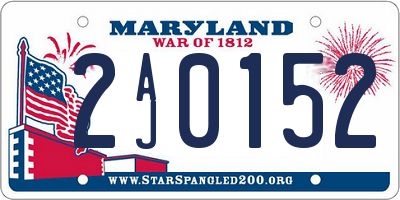 MD license plate 2AJ0152