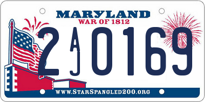 MD license plate 2AJ0169