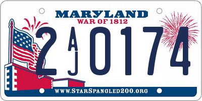 MD license plate 2AJ0174