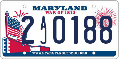 MD license plate 2AJ0188