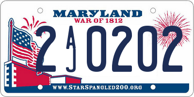MD license plate 2AJ0202
