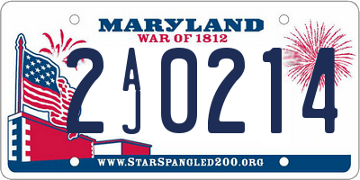 MD license plate 2AJ0214