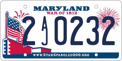 MD license plate 2AJ0232