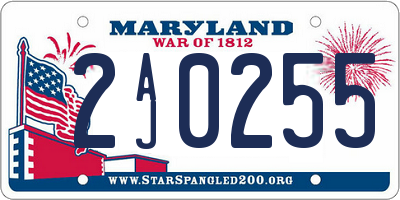 MD license plate 2AJ0255