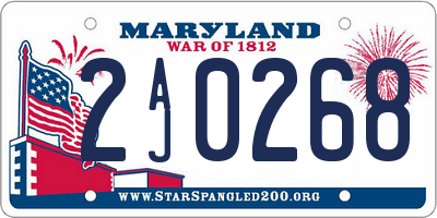 MD license plate 2AJ0268