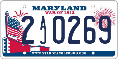 MD license plate 2AJ0269