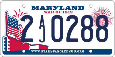 MD license plate 2AJ0288